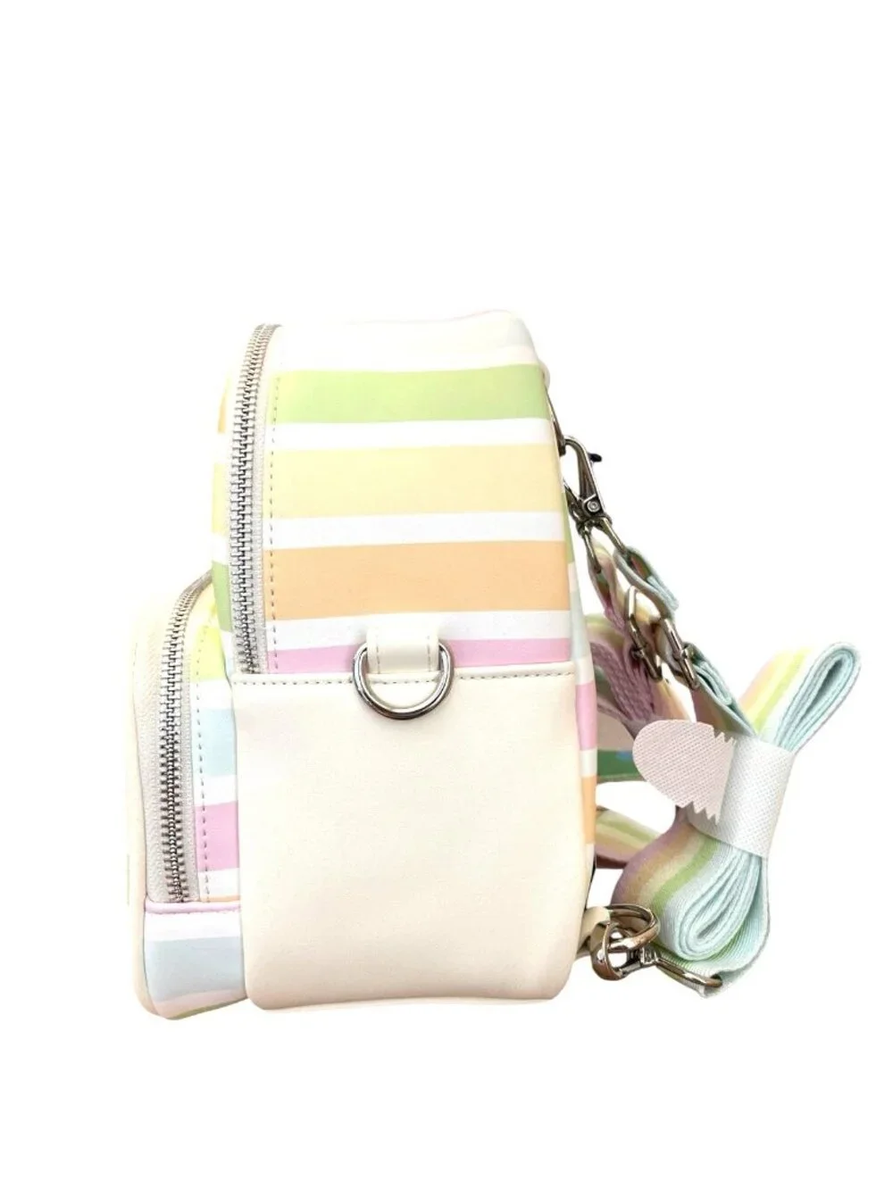 Loungefly Disney Mickey & Friends Rainbow Stripe Convertible Mini Backpack NWT